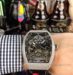 High Quality Franck Muller Vanguard Replica Watch Diamond Case Skeleton Dial